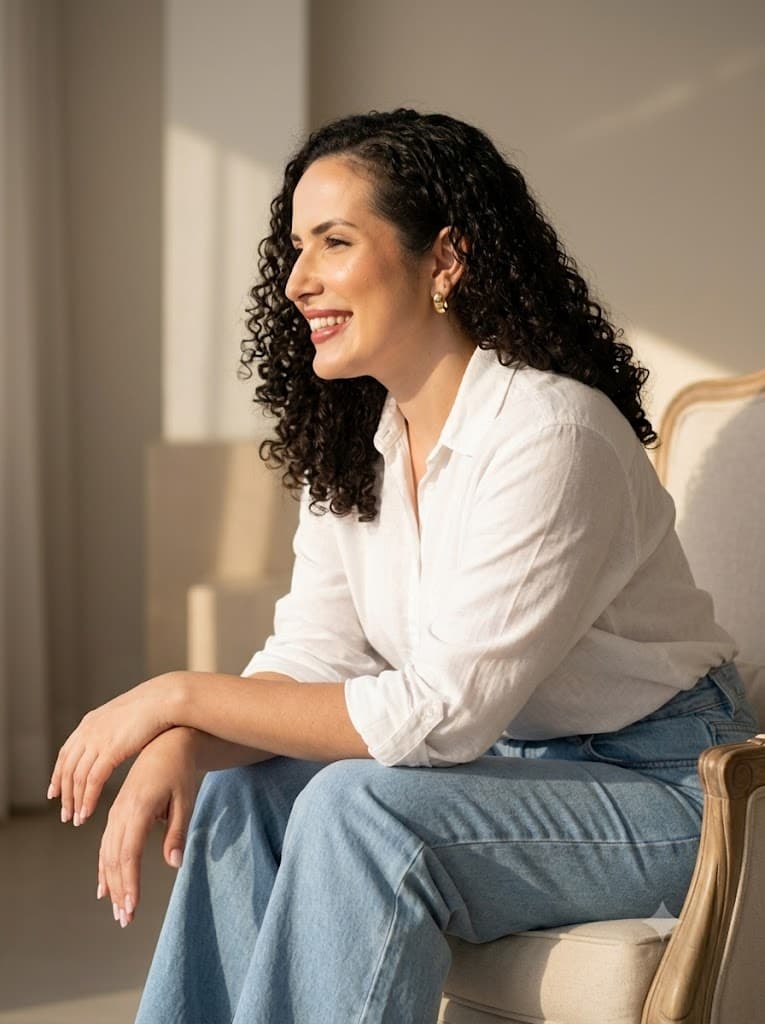 Dra. Lorena Pinheiro no consultório, transmitindo proximidade